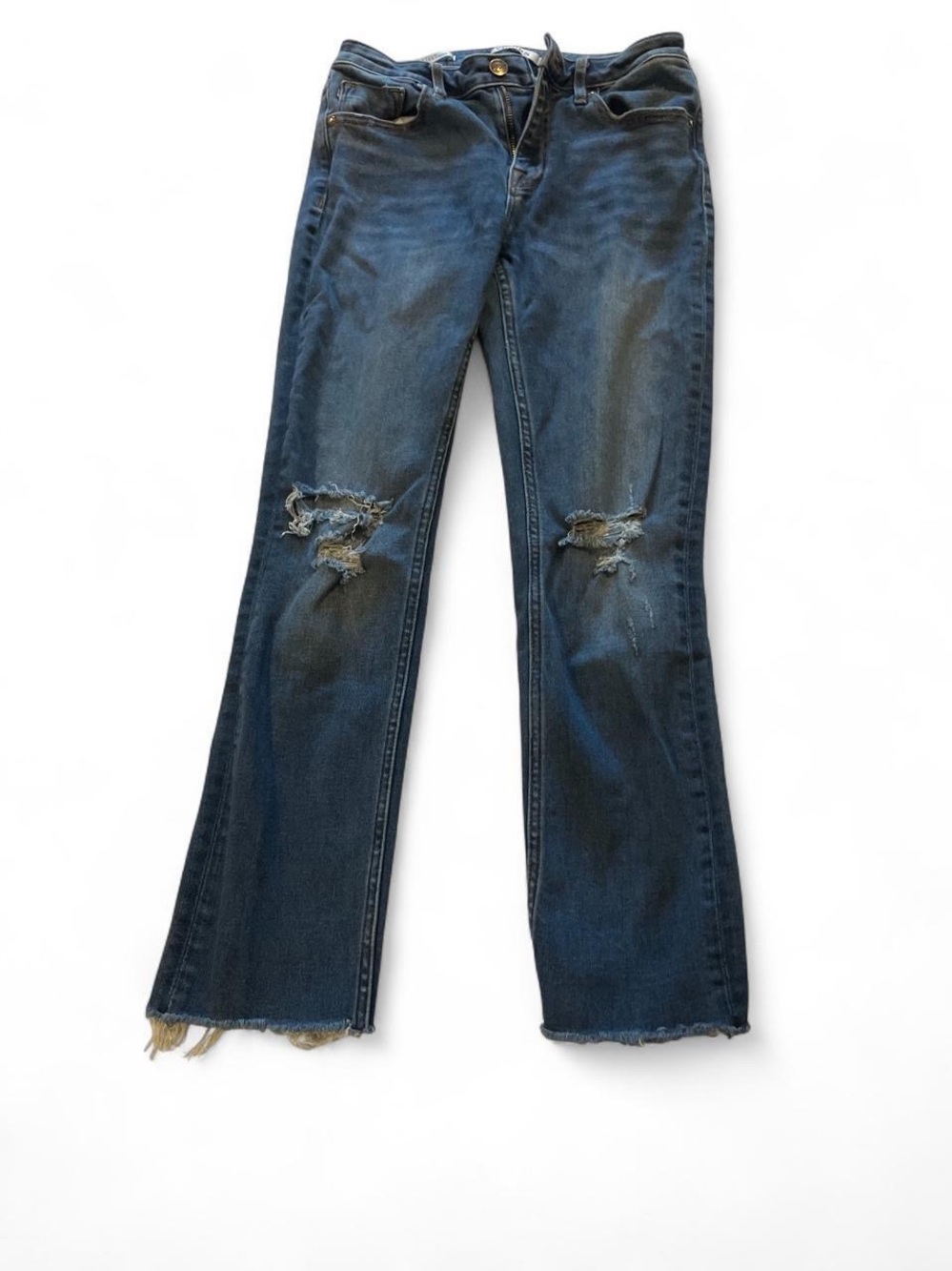 Vigoss Dark Blue Distressed Flare Jeans